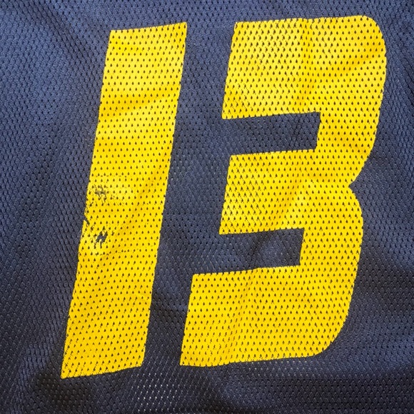 Vintage 90’s West Virginia University Mountaineers Football Jersey 2XL Blue 13 - Picture 3 of 9